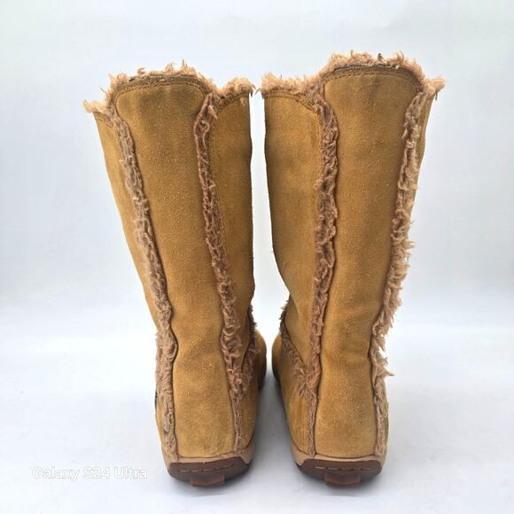 Timberland Mukluk Wheat Nubuck Boots Faux Fur Lining Winter Bootie Women's 7 - Picture 3 of 10